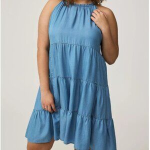 Torrid Trapeze Mini Dress – Medium Wash | Size 1 (14/16)